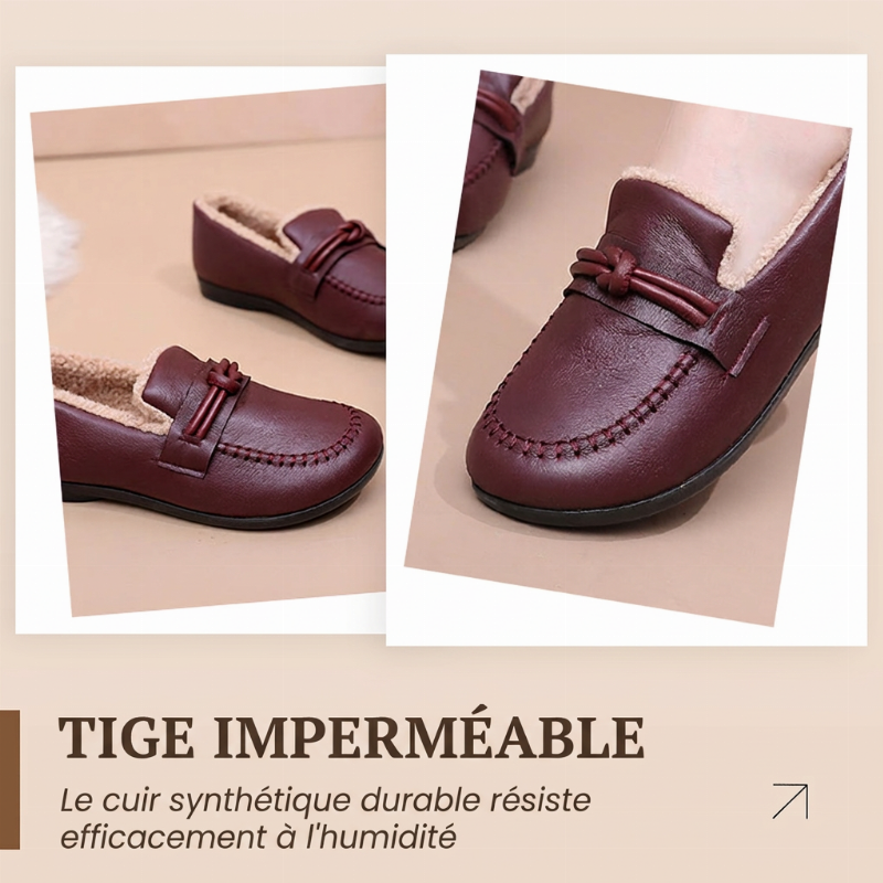 Chaussures femme chaudes d'hiver à enfiler