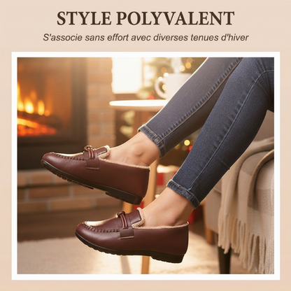 Chaussures femme chaudes d'hiver à enfiler