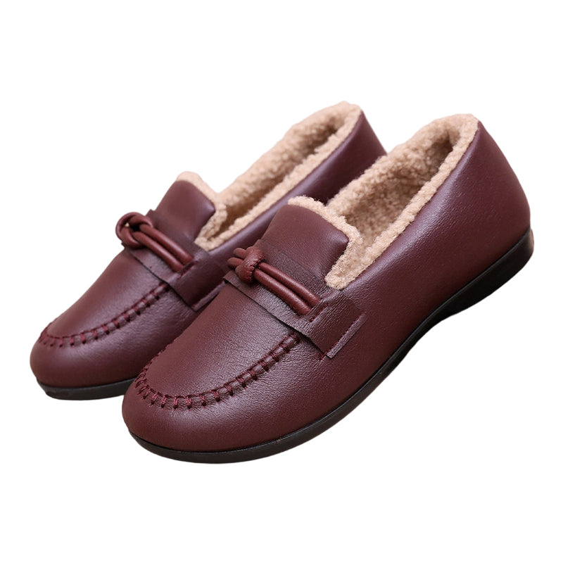 Chaussures femme chaudes d'hiver à enfiler