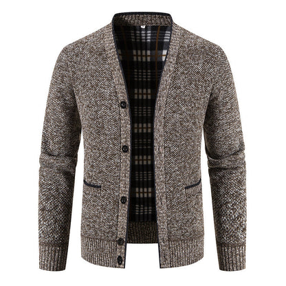 Cardigan en tricot décontracté à boutons pour homme