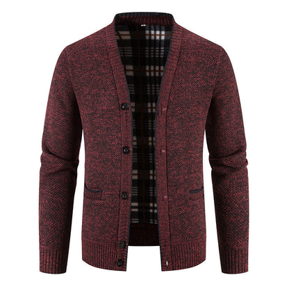 Cardigan en tricot décontracté à boutons pour homme