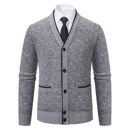 Cardigan en tricot décontracté à boutons pour homme