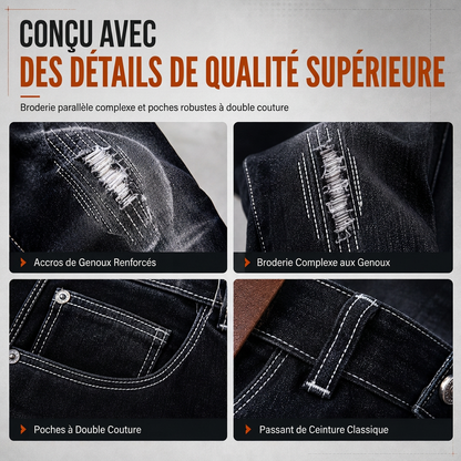 Jean slim déchiré stretch pour homme