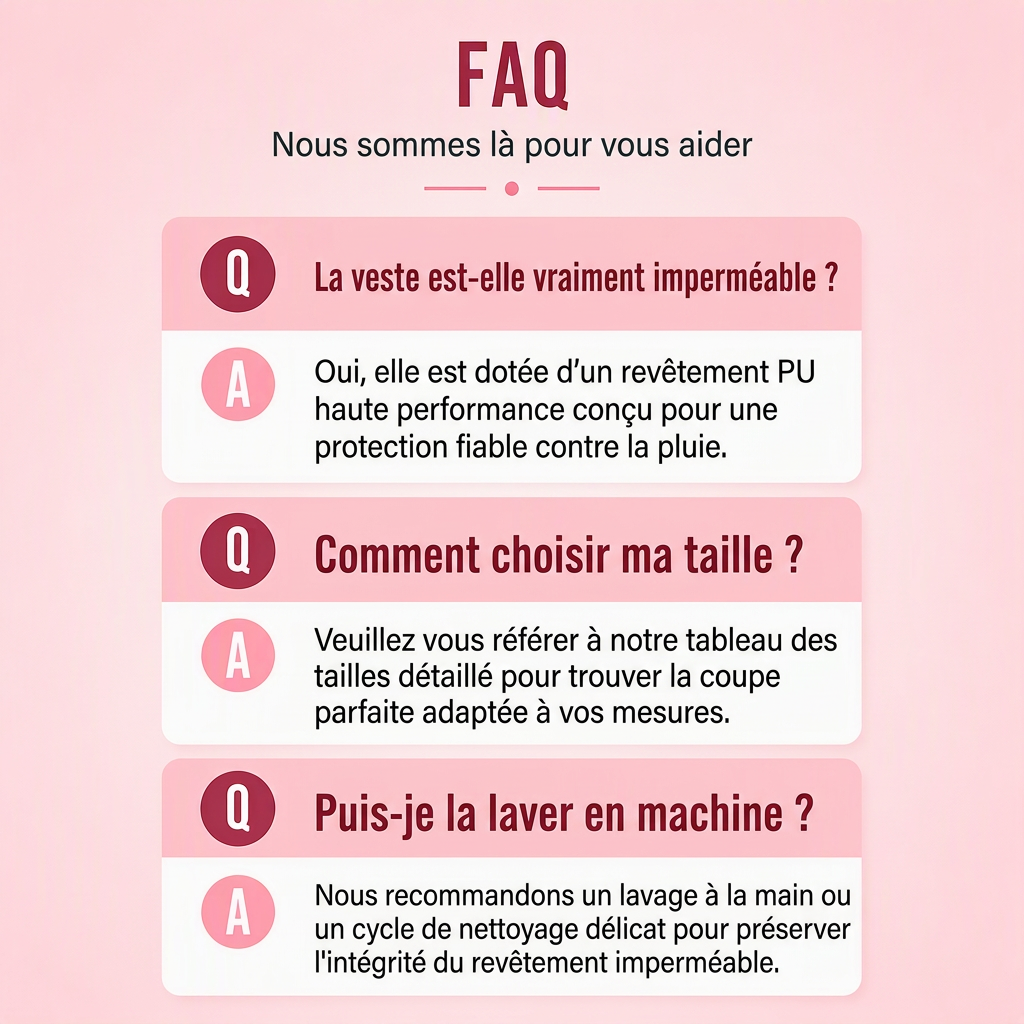 Veste à capuche décontractée imperméable pour femme