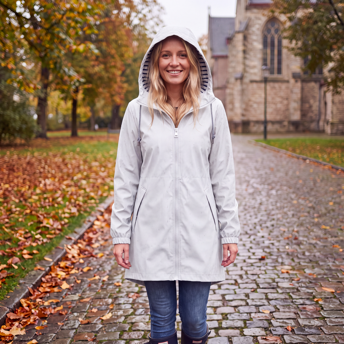 Veste à capuche décontractée imperméable pour femme