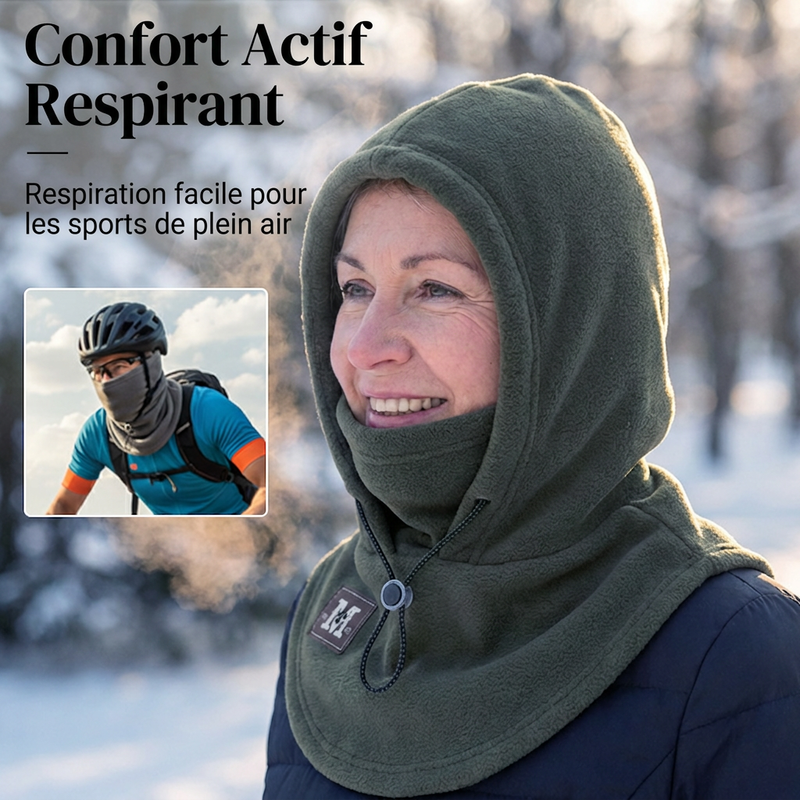 🎉 Promotion Limitée : -50% DE RÉDUCTION ❄️ Cagoule thermique | Capuche d’hiver coupe-vent pour le ski, le vélo et la randonnée