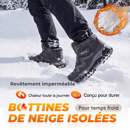 Bottines de cheville thermiques d'hiver unisexes pour l'extérieur
