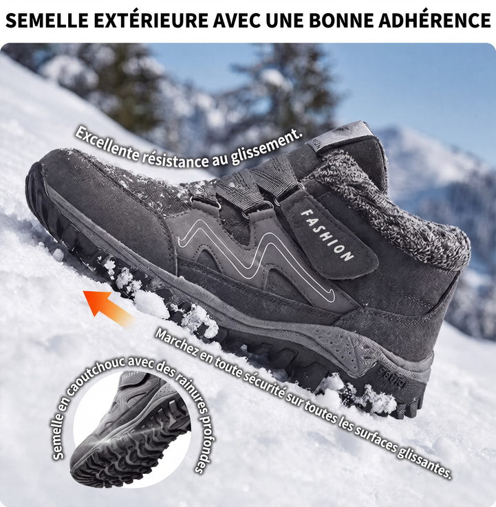 Bottines de cheville thermiques d'hiver unisexes pour l'extérieur