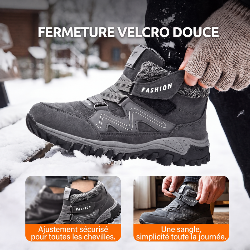 Bottines de cheville thermiques d'hiver unisexes pour l'extérieur