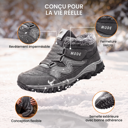 Bottines de cheville thermiques d'hiver unisexes pour l'extérieur