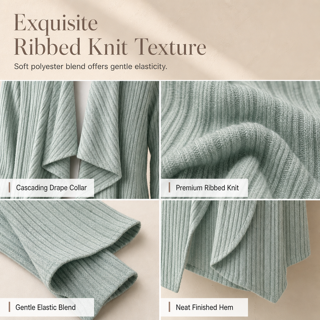 Cardigan en maille à manches longues et coupe ample pour femme