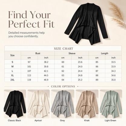 Cardigan en maille à manches longues et coupe ample pour femme