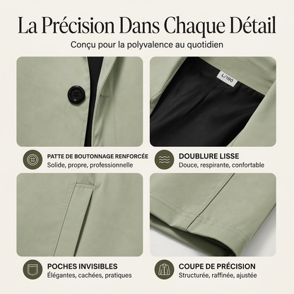 Manteau mi-long minimaliste pour homme à boutonnage simple