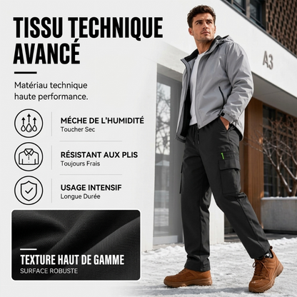 Pantalon thermique coupe-vent d'hiver pour hommes, adapté aux activités de plein air