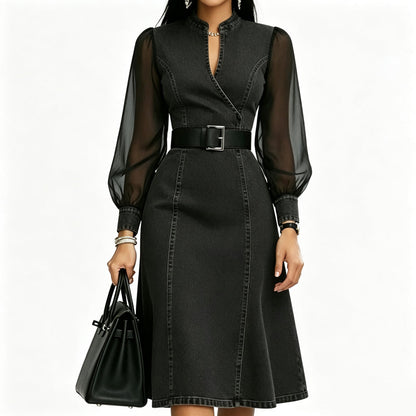 Robe en jean amincissante pour femme