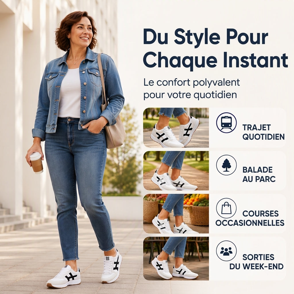 Baskets à semelle compensée légères et décontractées pour femmes