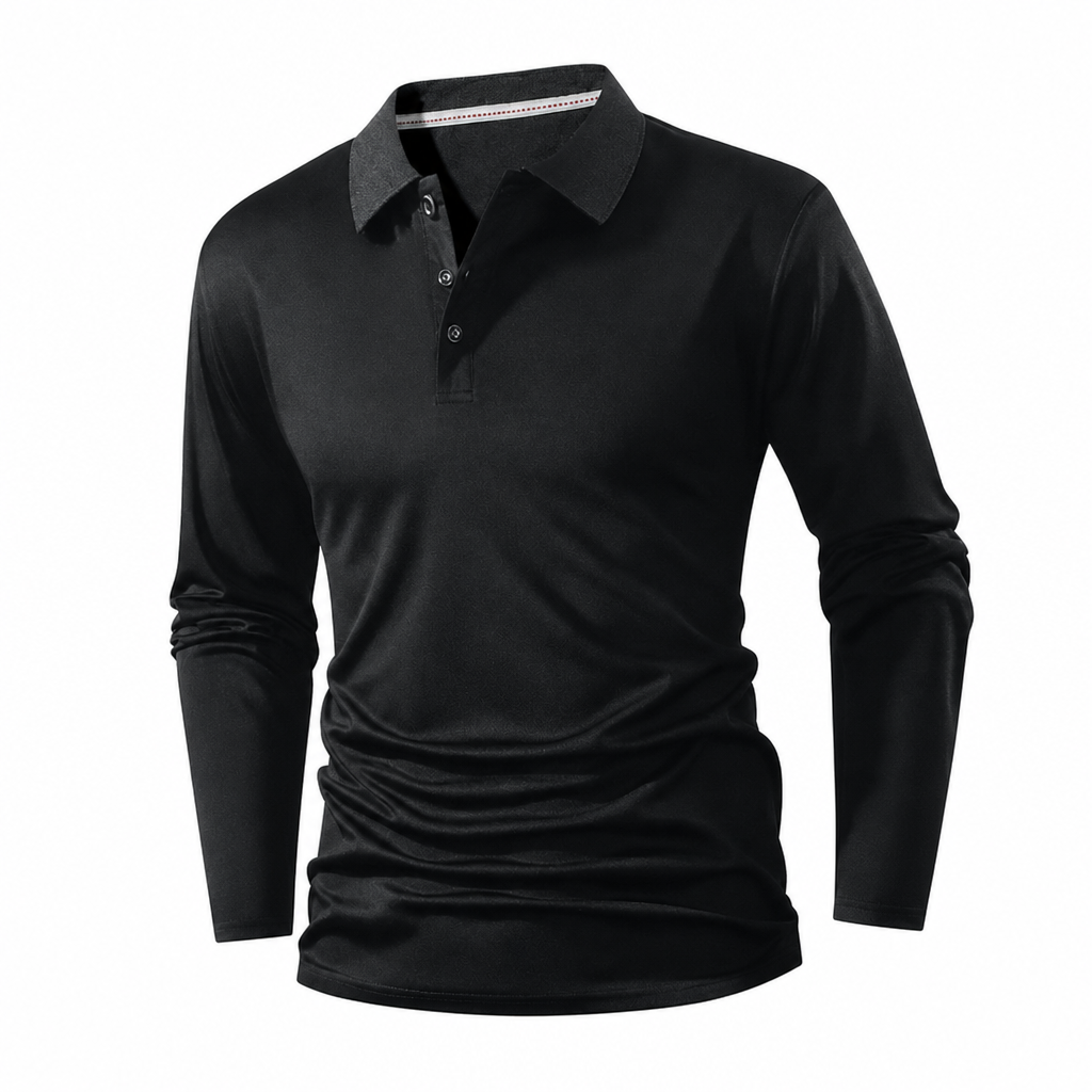 T-shirt à col et manches longues pour homme