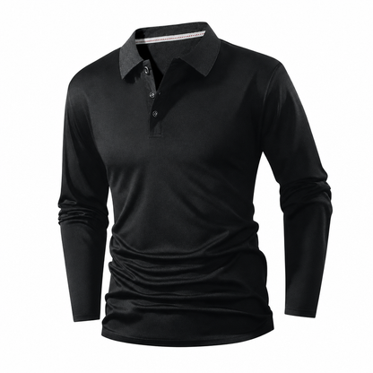 T-shirt à col et manches longues pour homme