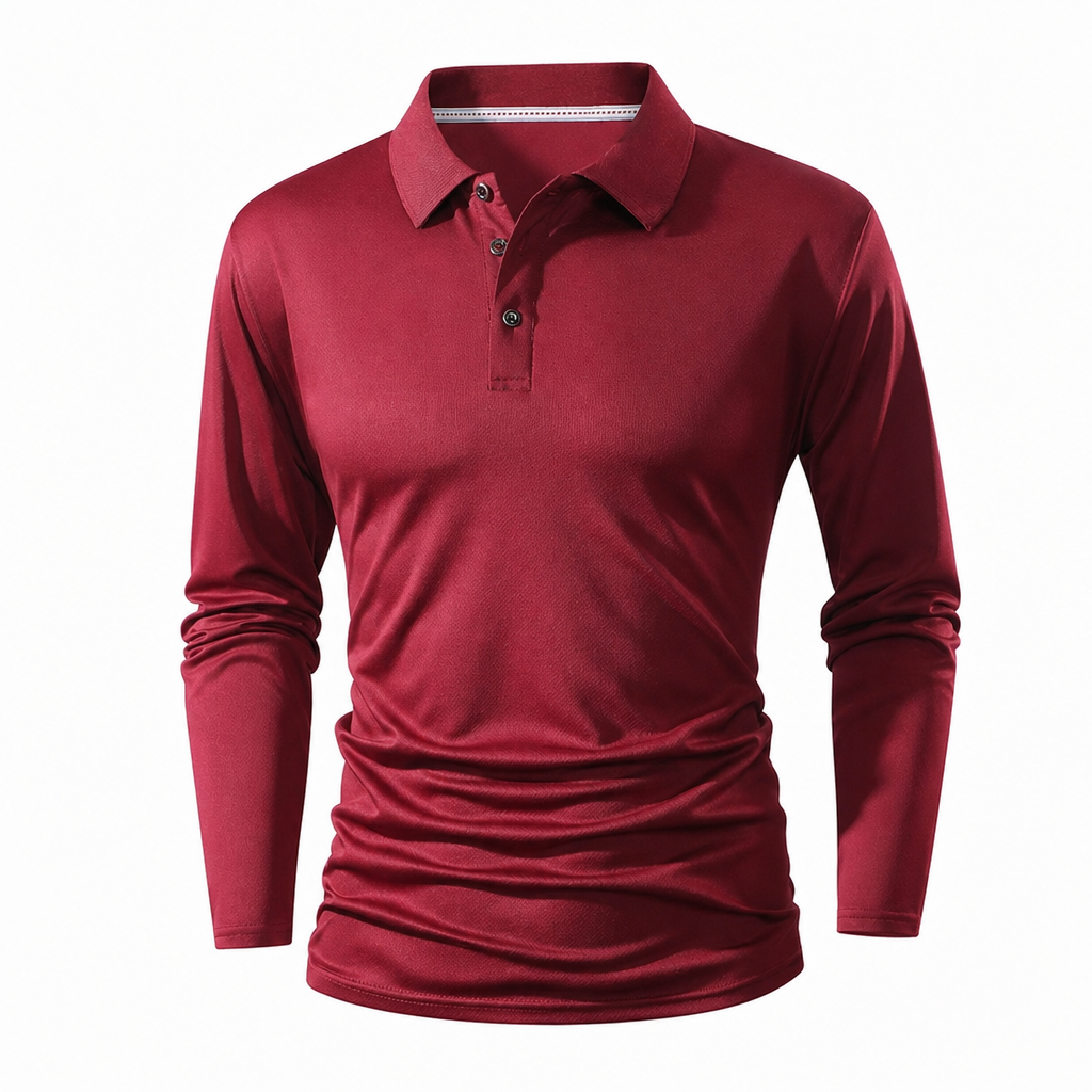 T-shirt à col et manches longues pour homme