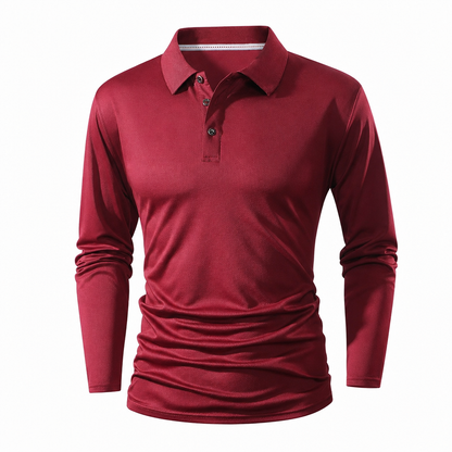 T-shirt à col et manches longues pour homme