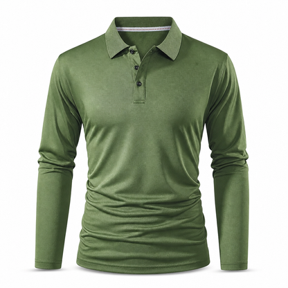 T-shirt à col et manches longues pour homme