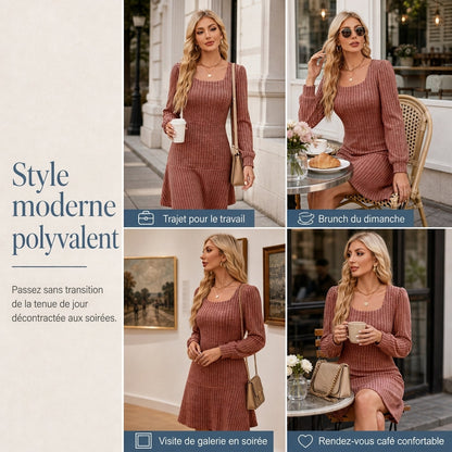 Rocket-culotte à col carré pour femme avec poches
