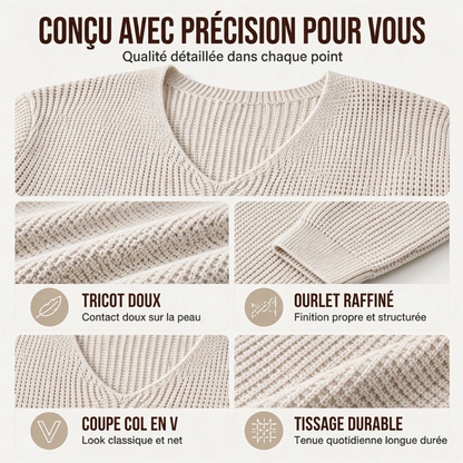 Haut en maille décontracté à col rond pour homme