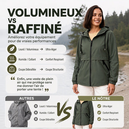 Veste à capuche coupe-vent outdoor pour femmes