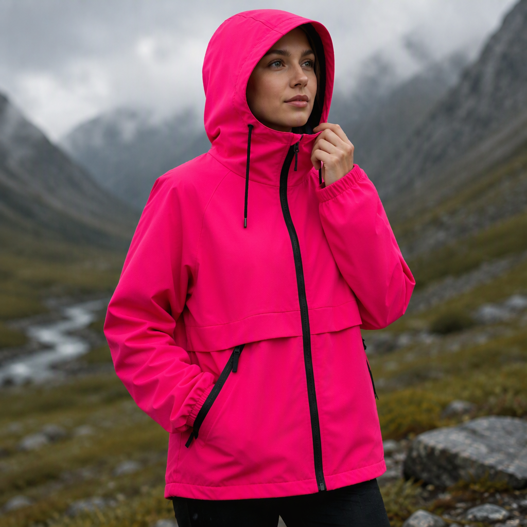 Veste à capuche coupe-vent outdoor pour femmes