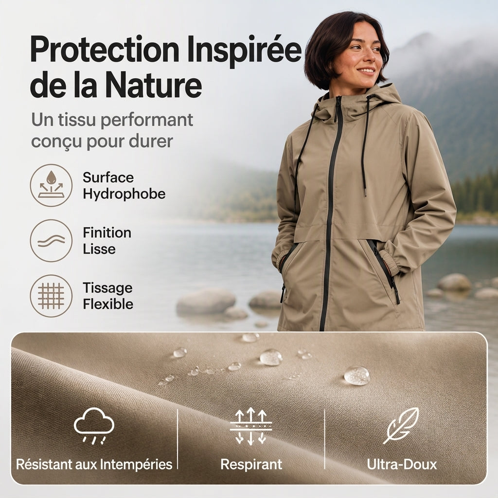 Veste à capuche coupe-vent outdoor pour femmes