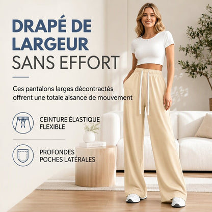 Pantalon de survêtement décontracté ample à jambes larges pour femmes