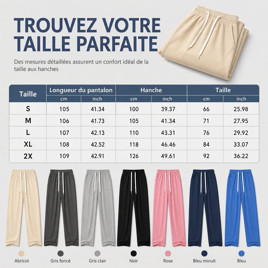Pantalon de survêtement décontracté ample à jambes larges pour femmes
