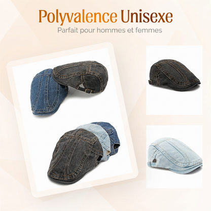 🔥 Nouveautés 2026 | 💸 Casquette newsboy en denim unisexe