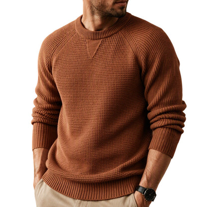 Haut en maille classique à col rond pour homme