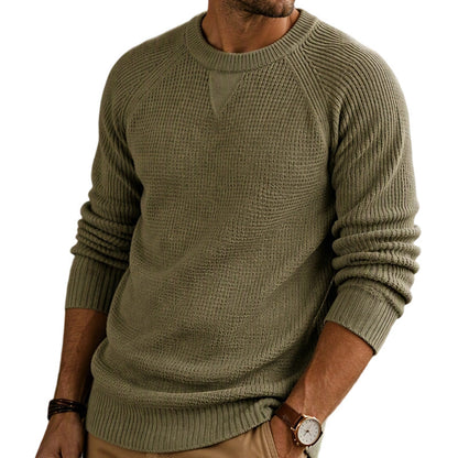 Haut en maille classique à col rond pour homme