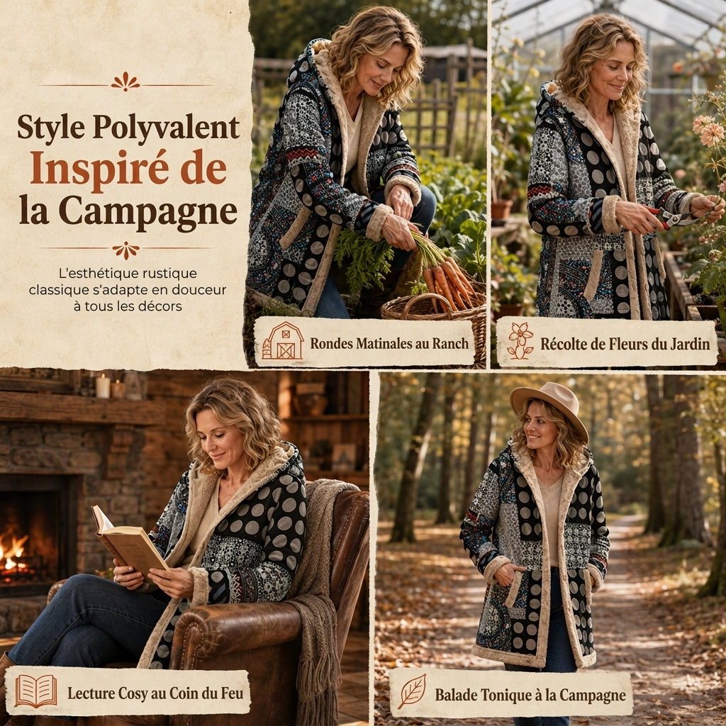 Sweat-shirt à capuche d'hiver pour femme, en coton et lin, à imprimé, doux et chaud avec une doublure en peluche