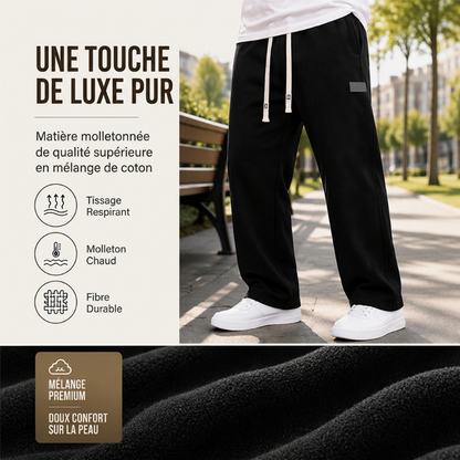 Jogging bas large décontracté pour homme avec poches