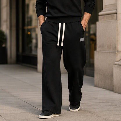 Jogging bas large décontracté pour homme avec poches