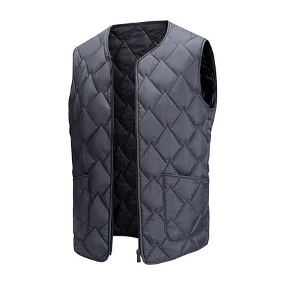 Gilet matelassé diamanté thermique d'hiver pour homme