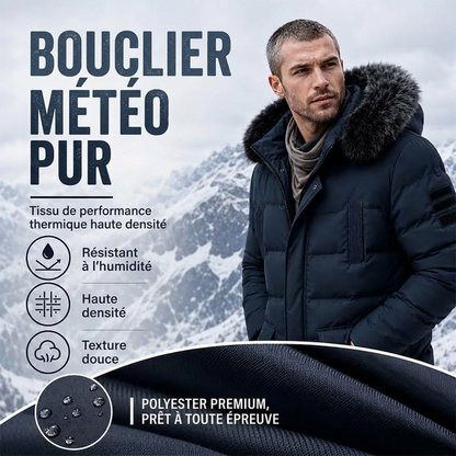 Veste d'hiver mi-longue pour homme, coupe-vent et thermique
