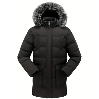 Veste d'hiver mi-longue pour homme, coupe-vent et thermique