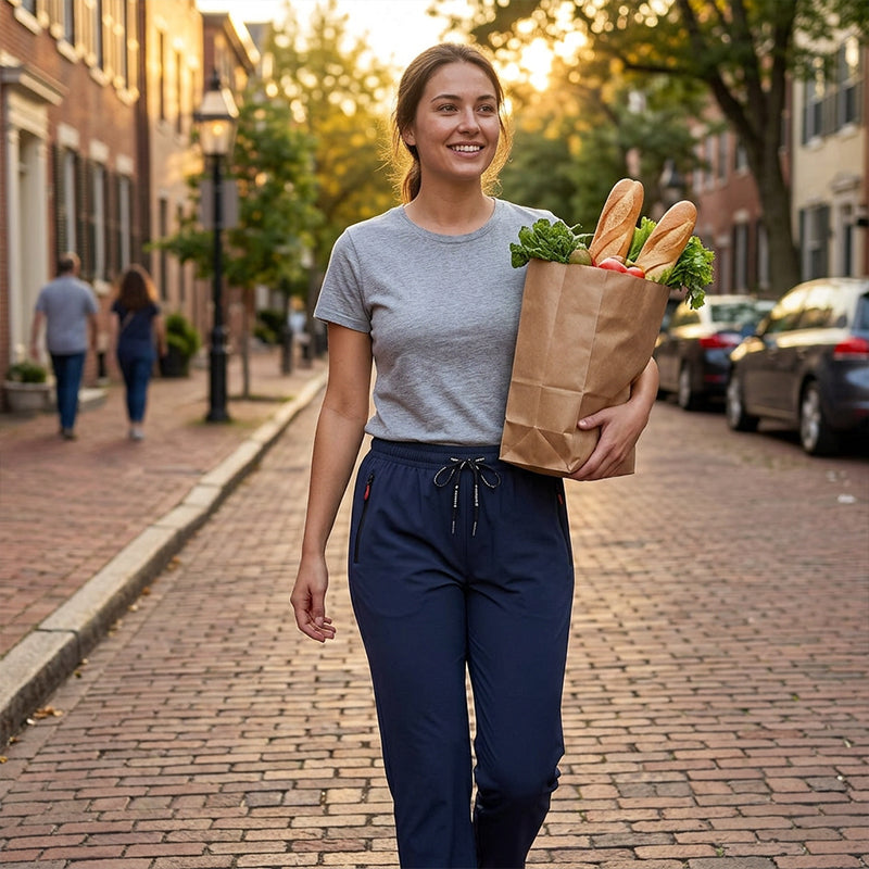 👖 50% DE RÉDUCTION 💨 Pantalon de sport taille haute léger pour femme – Flexible, respirant & parfait pour le yoga – Idéal pour le fitness ou les journées actives – confortable et élégant 🧘‍♀️✨