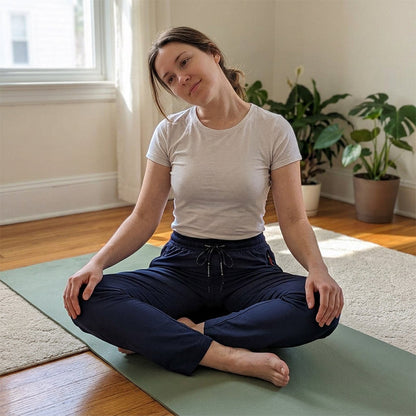 👖 50% DE RÉDUCTION 💨 Pantalon de sport taille haute léger pour femme – Flexible, respirant & parfait pour le yoga – Idéal pour le fitness ou les journées actives – confortable et élégant 🧘‍♀️✨