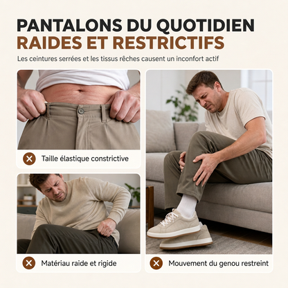 Pantalon décontracté en velours côtelé pour homme, à jambes larges, taille élastique avec cordon de serrage, coupe décontractée et ample