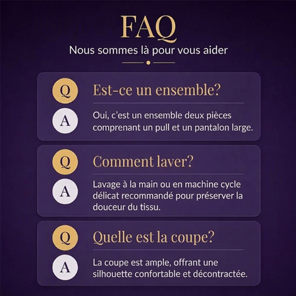 Ensemble haut à manches courtes en velours et pantalon large pour femme