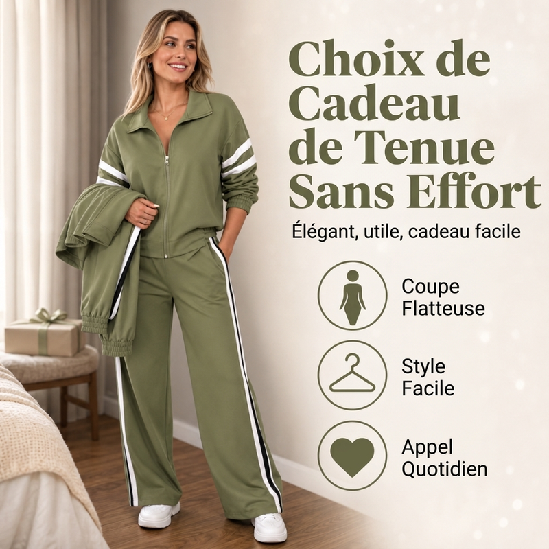 Ensemble sweat décontracté et pantalon large pour femme