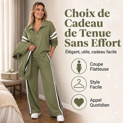 Ensemble sweat décontracté et pantalon large pour femme