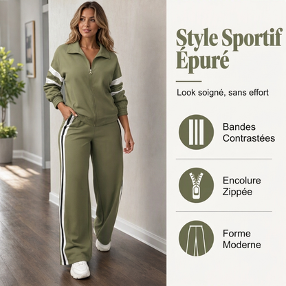 Ensemble sweat décontracté et pantalon large pour femme