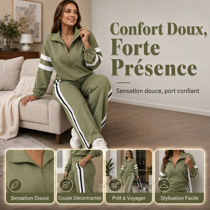Ensemble sweat décontracté et pantalon large pour femme