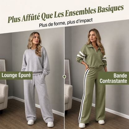 Ensemble sweat décontracté et pantalon large pour femme